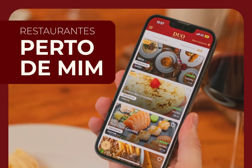 Tem restaurantes perto de mim? Descubra com o mapa de restaurantes Duo Gourmet as melhores opções de restaurantes próximos a você